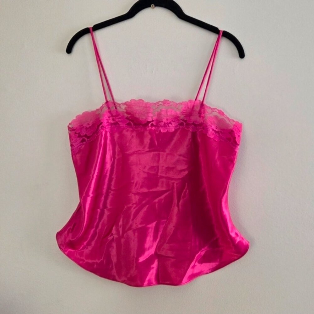 Vintage Laura Faye Satin Pajama Set with Lace - Picture 2 of 11